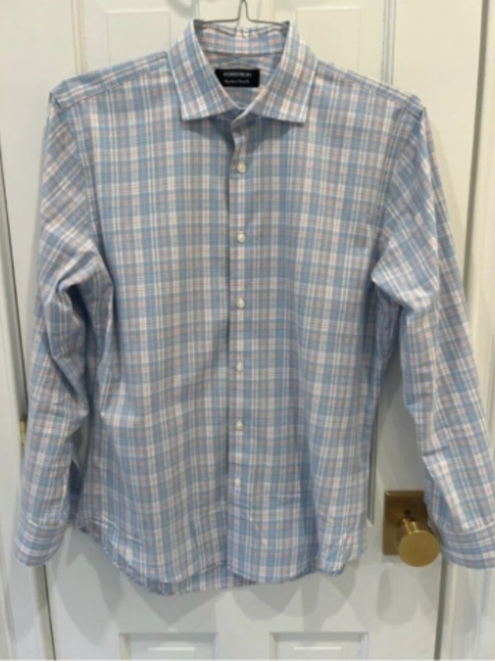 Nordstrom Men’s Shop Non-Iron Trim Fit Plaid Dress Shirt